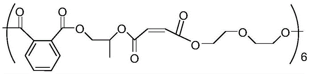 Diethylene glycol copolymerized halogen-free flame-retardant unsaturated polyester resin and preparation method thereof