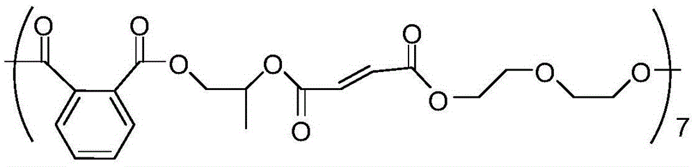 Diethylene glycol copolymerized halogen-free flame-retardant unsaturated polyester resin and preparation method thereof