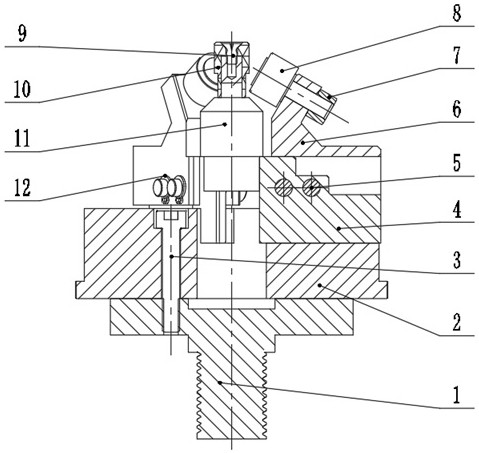 Reducing roll riveting mounting tool for knuckle bearing