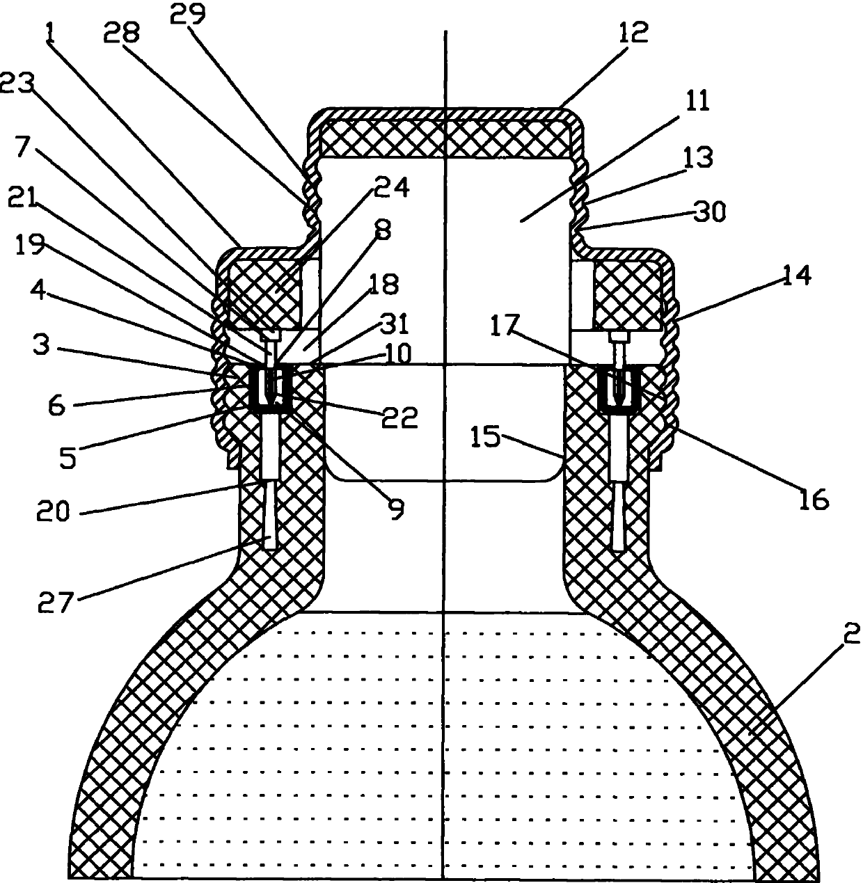 Anti-counterfeiting marked bottle