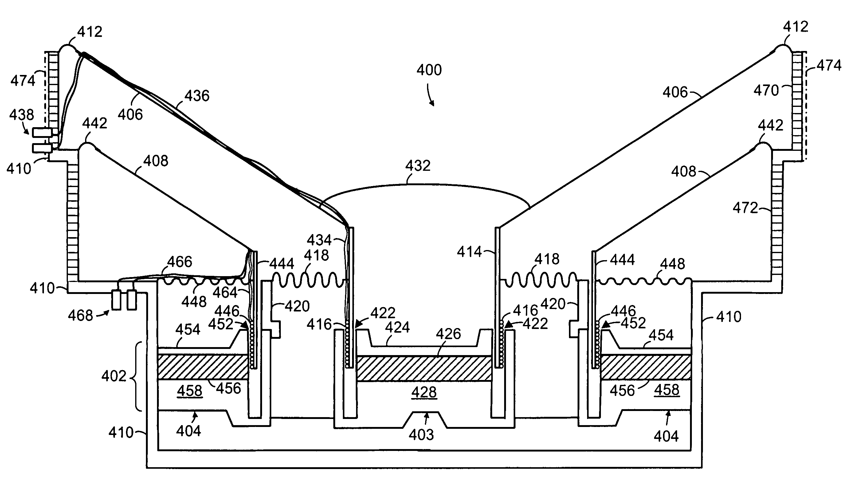 Baffle vibration reducing