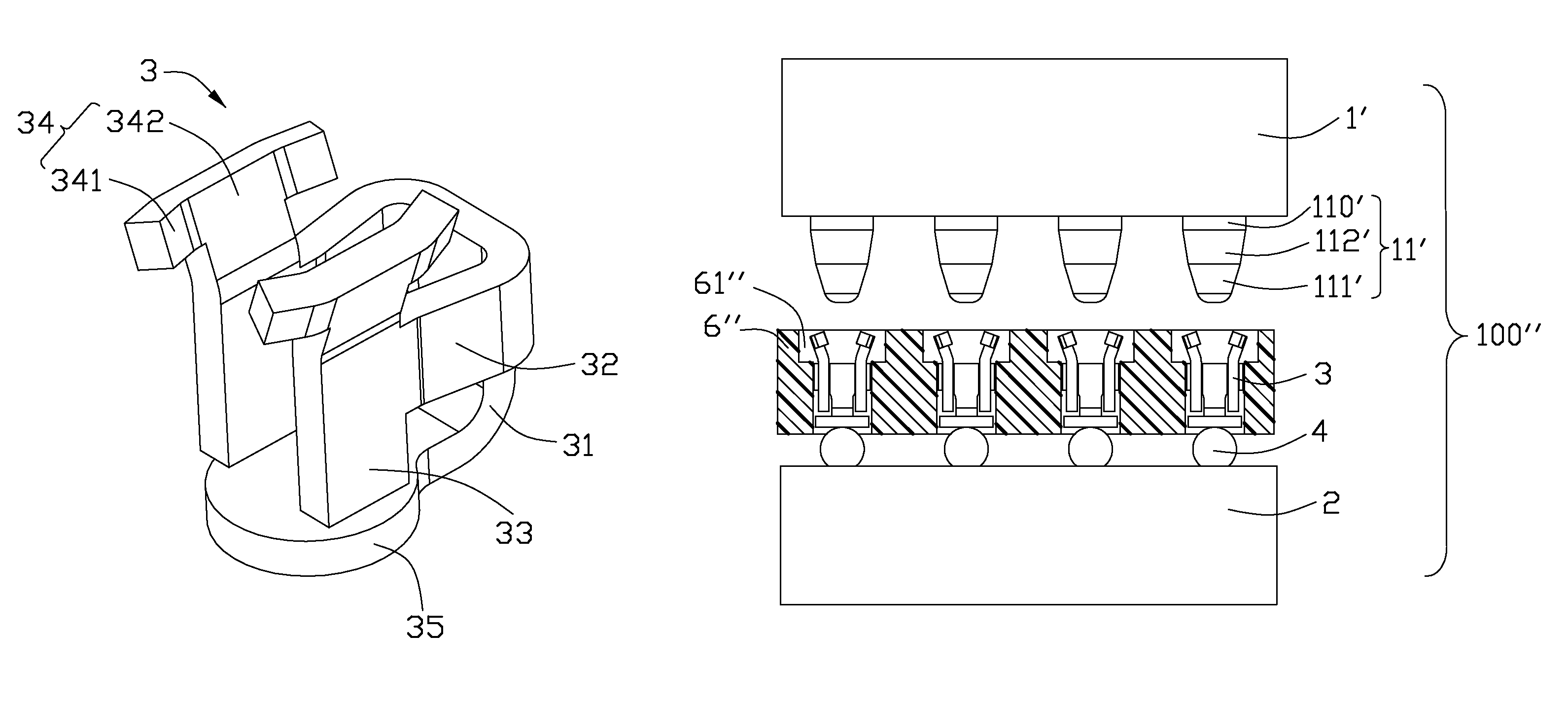 Electrical connector assembly having electrical connector with low profile and processor with cone pins