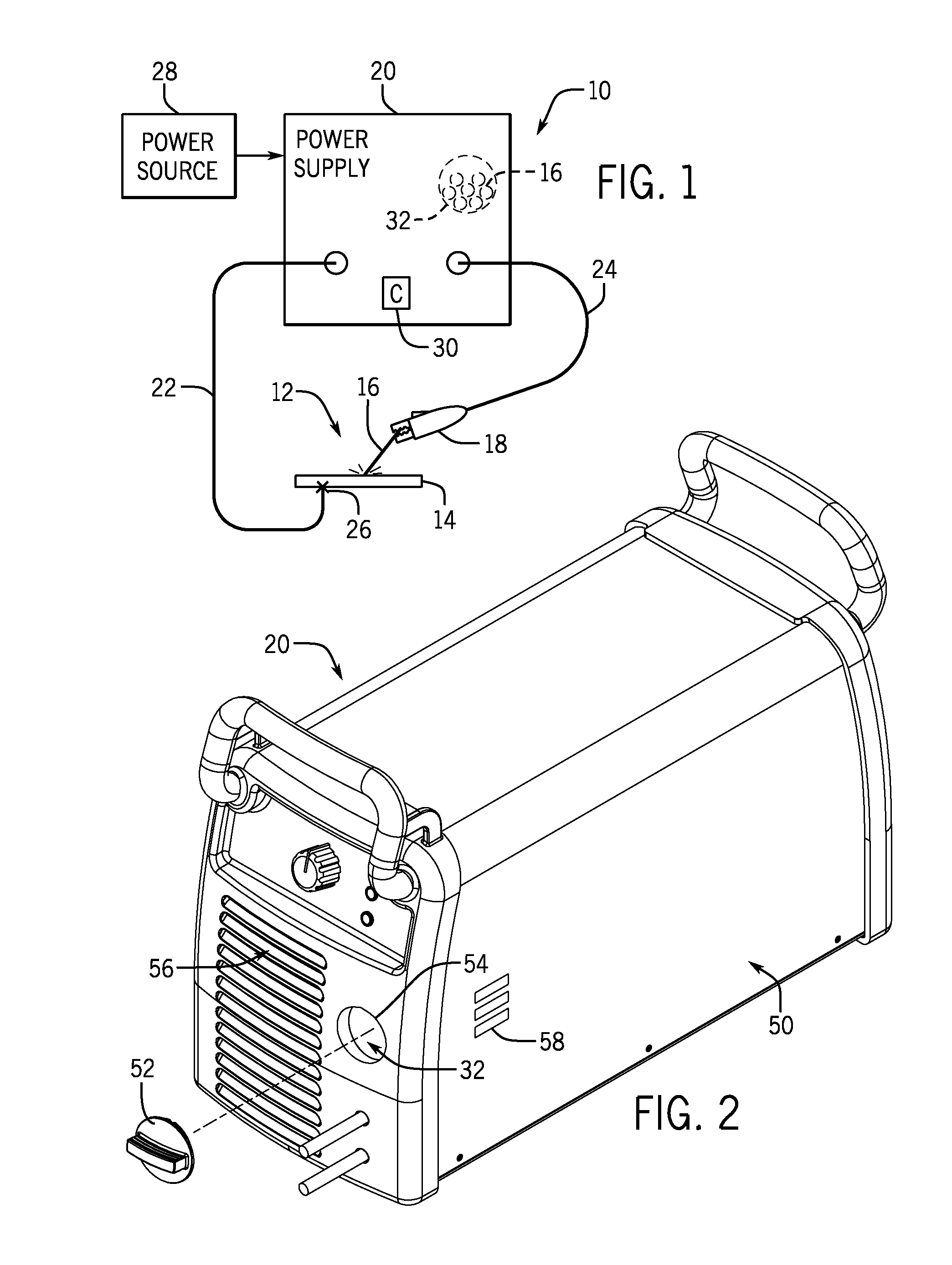 Integrated electrode dryer