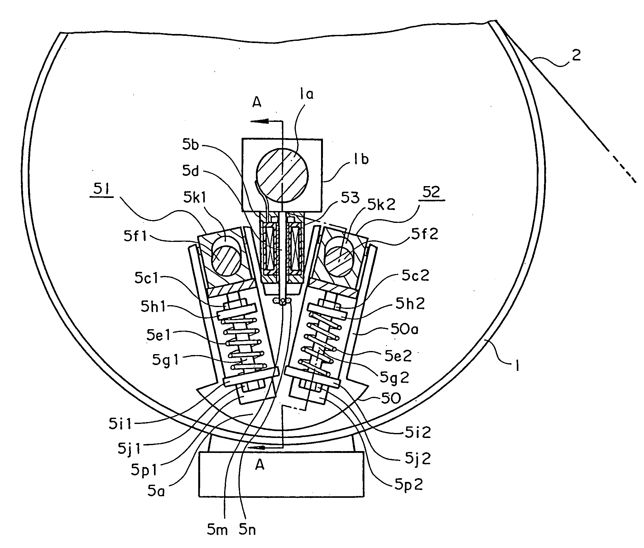 Emergency brake device for elevator