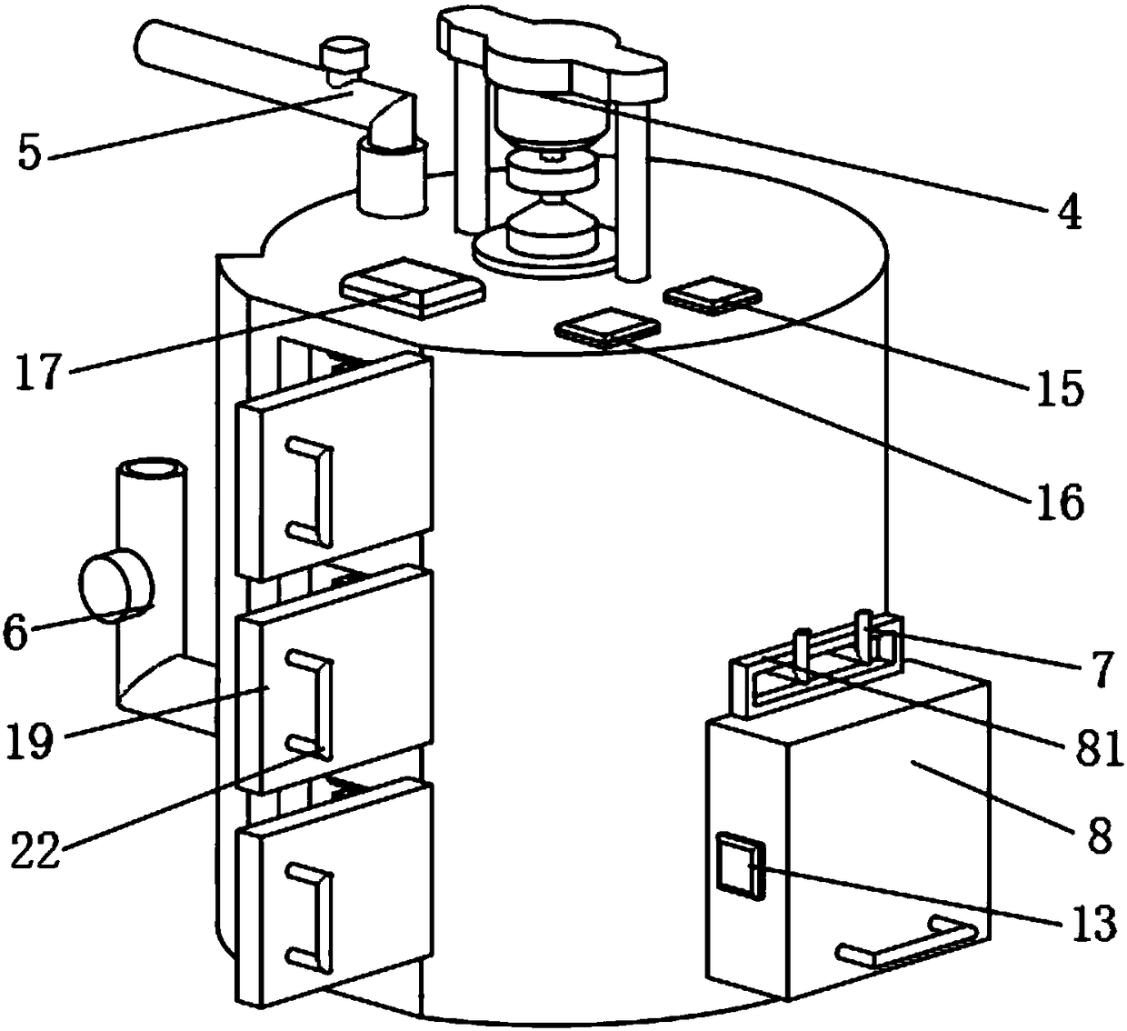 Umbilical cord blood stem cell storage and recovery device high in automation degree