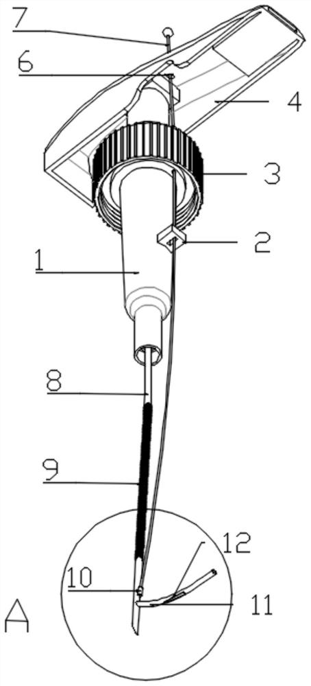 External spring structure of spray head of emulsion pump