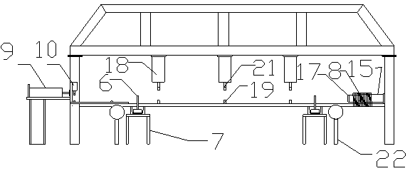 Steel tube flaring and punching device