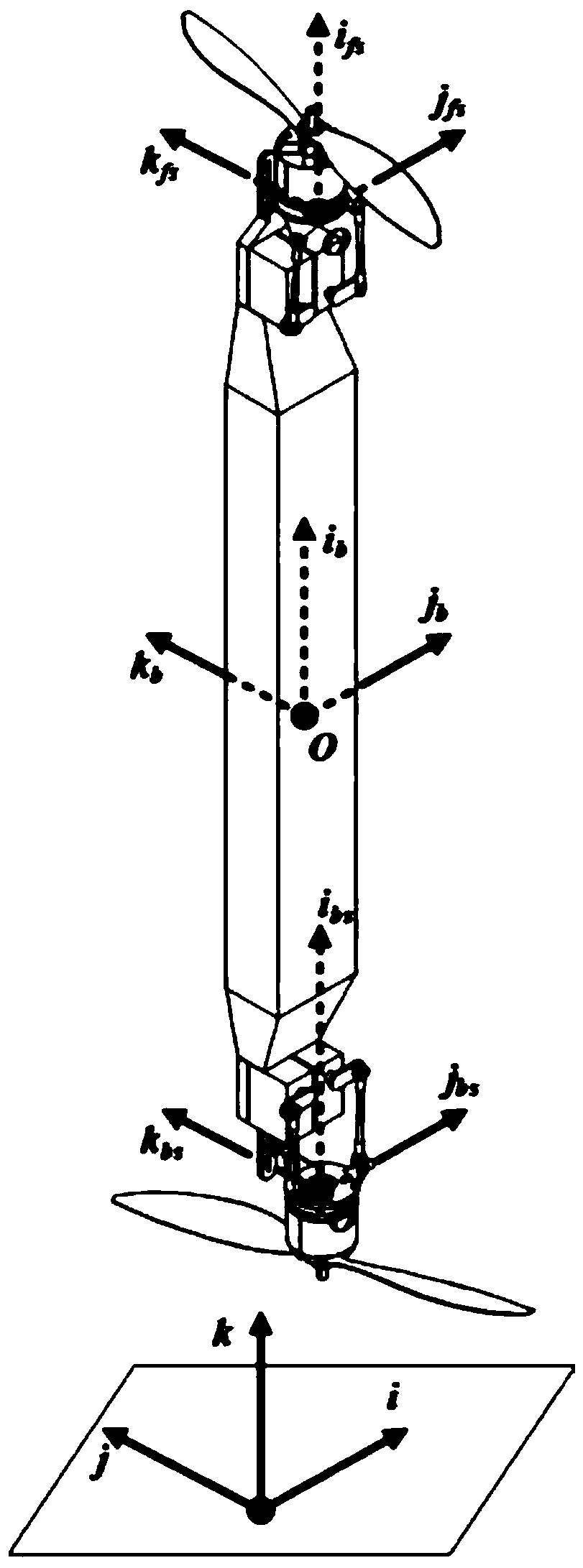 Tandem vector thrust full-drive aircraft and its design method