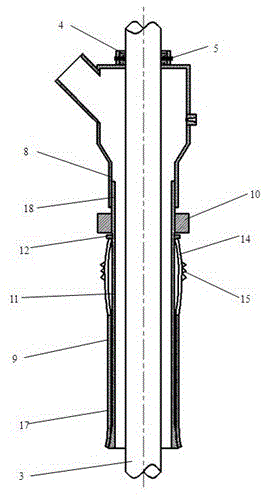 An auxiliary high-pressure water jet slit blowout prevention device