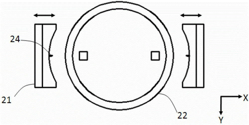 A positioning device for workpiece fixture in ion beam polishing equipment