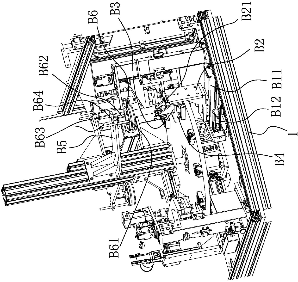 Vacuum pressure sensor assembling device and assembling method thereof