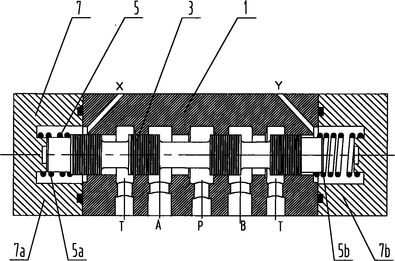 Hydraulic valve, hydraulic valve bank and control method thereof