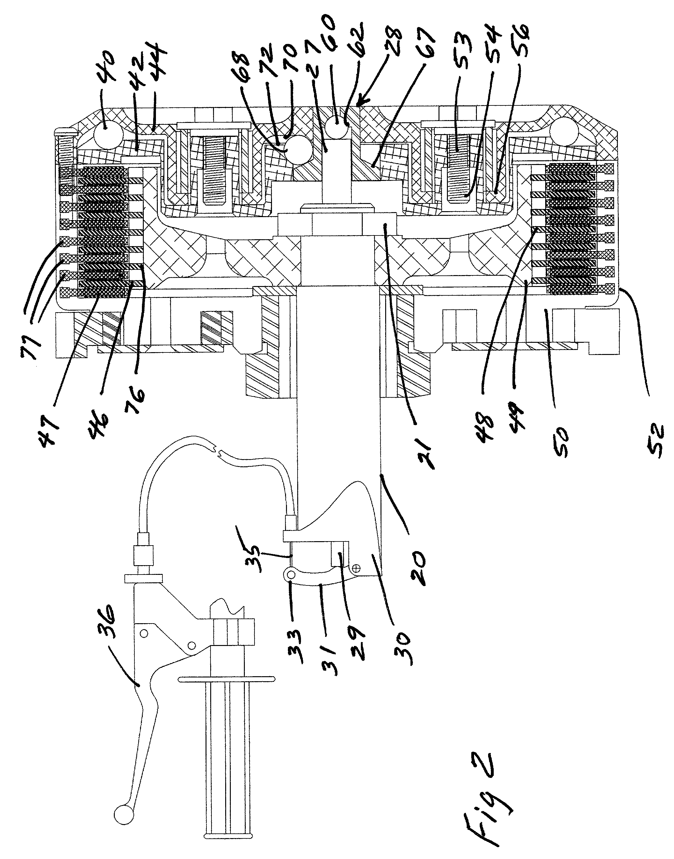 Automatic clutch with manual override control mechanism