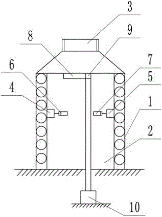 Door plate paint brushing device