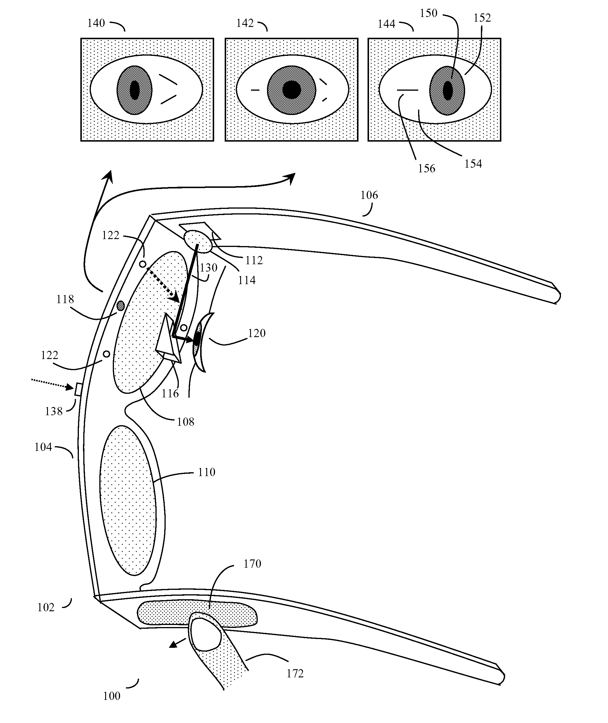 Eye-wearable device user interface and augmented reality method