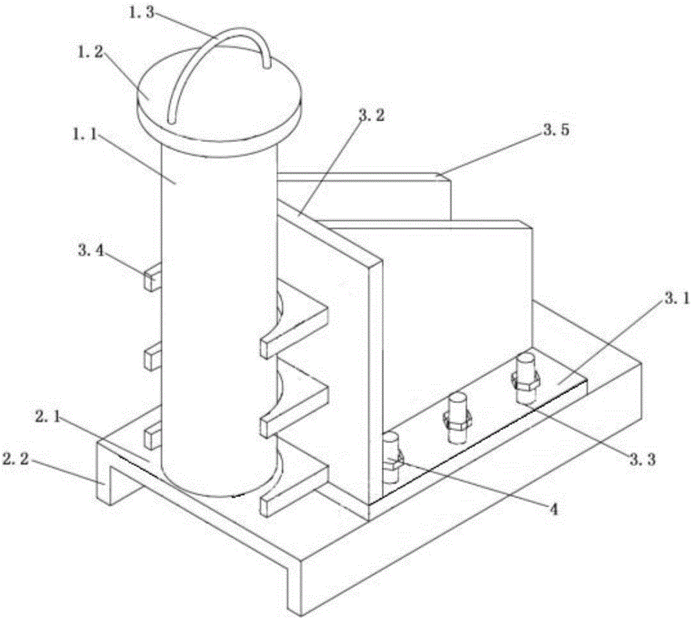 Sliding type retaining device and retaining method for construction cradles