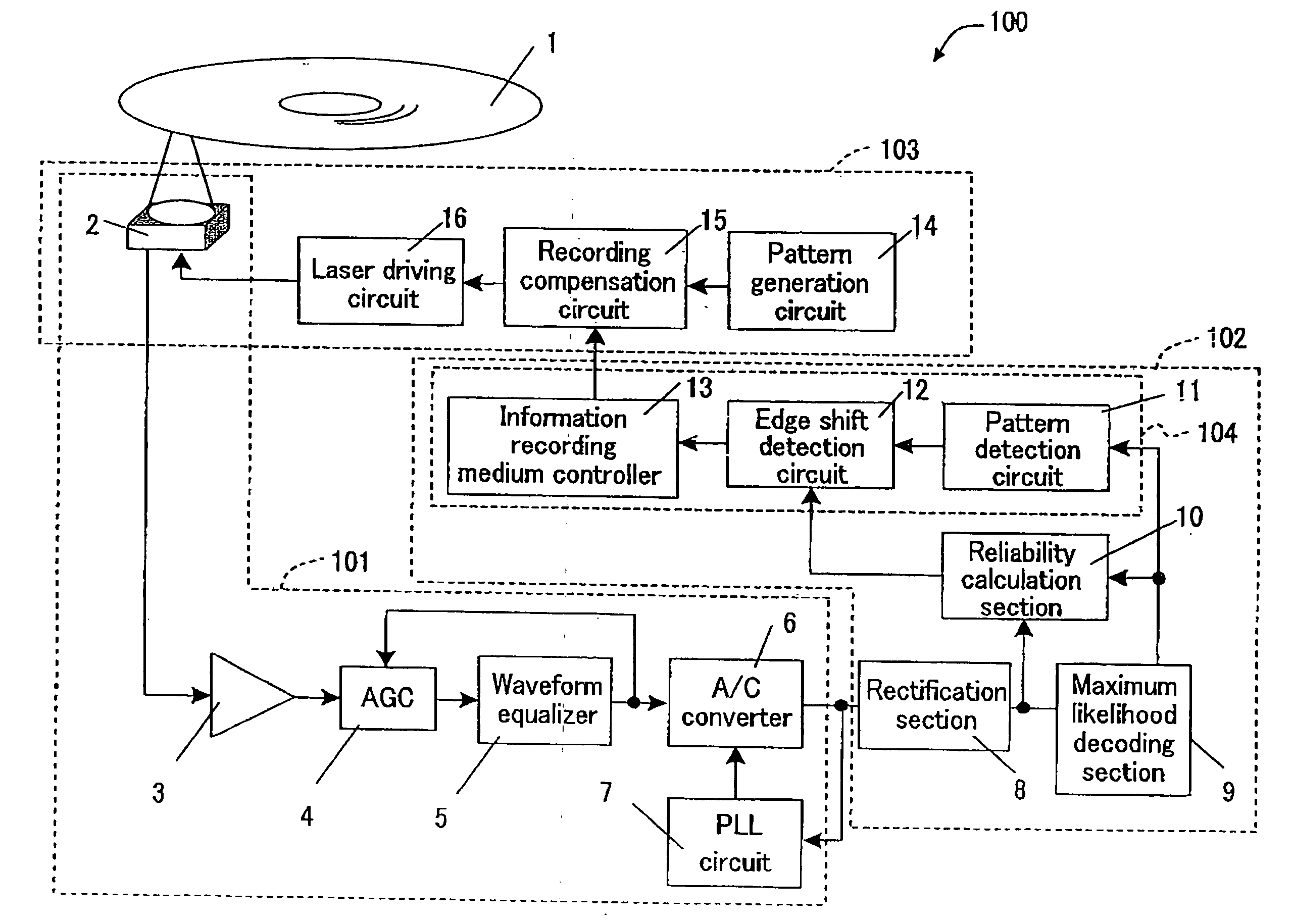 Recording control apparatus, recording and reproduction apparatus, and recording control method