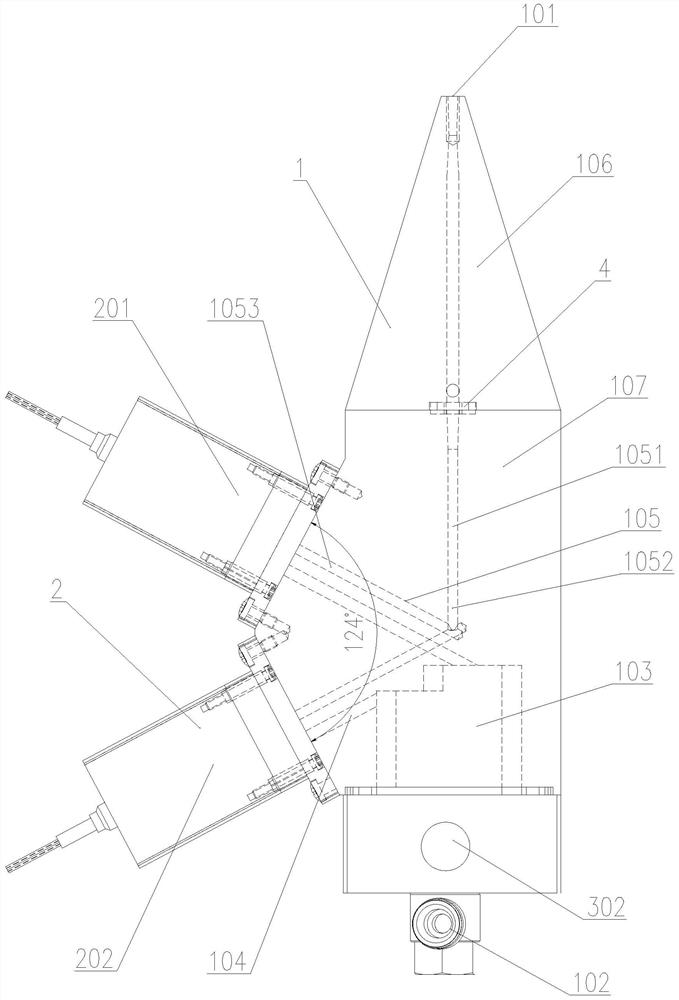 Material separation device and separation equipment for solid material separation