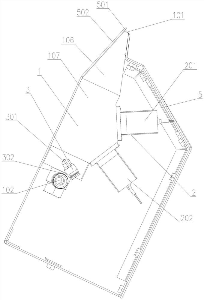 Material separation device and separation equipment for solid material separation