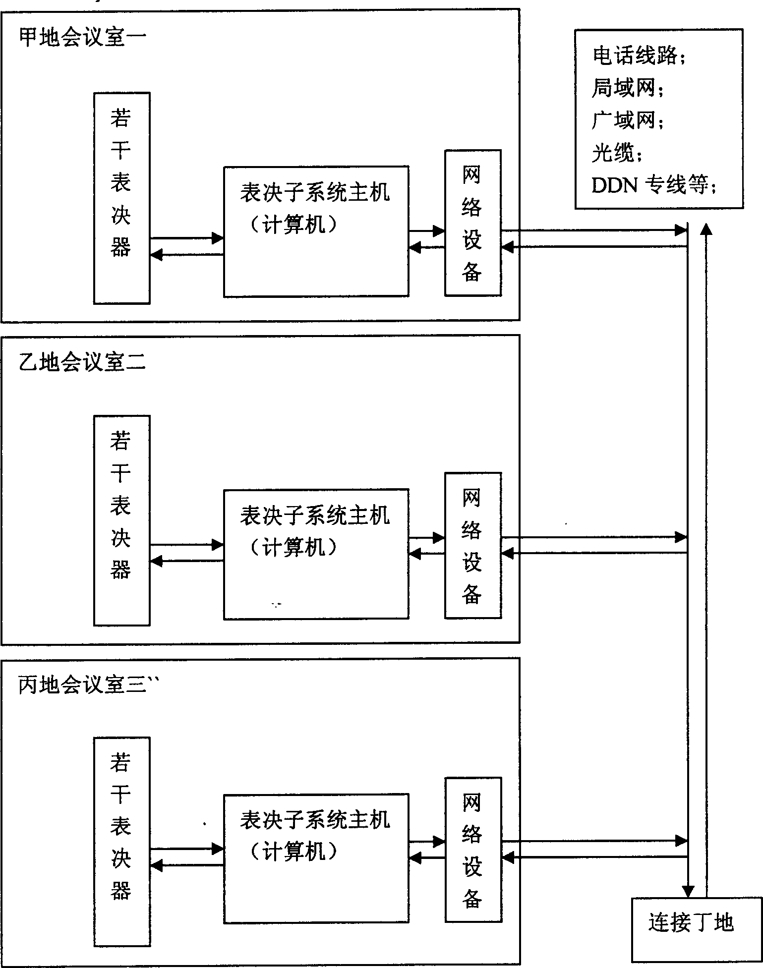 Network electronic voting system