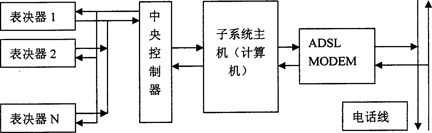 Network electronic voting system