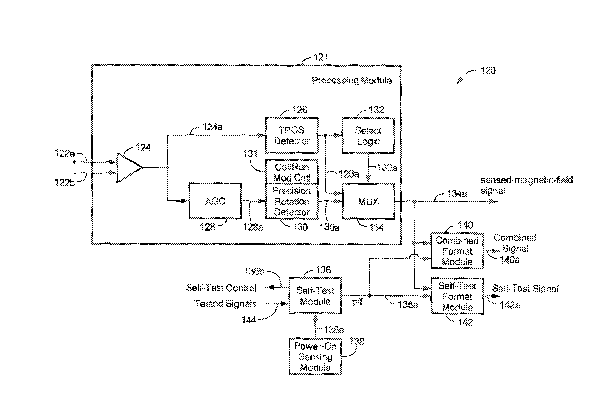 Magnetic field sensors and related techniques that can provide self-test information in a formatted output signal