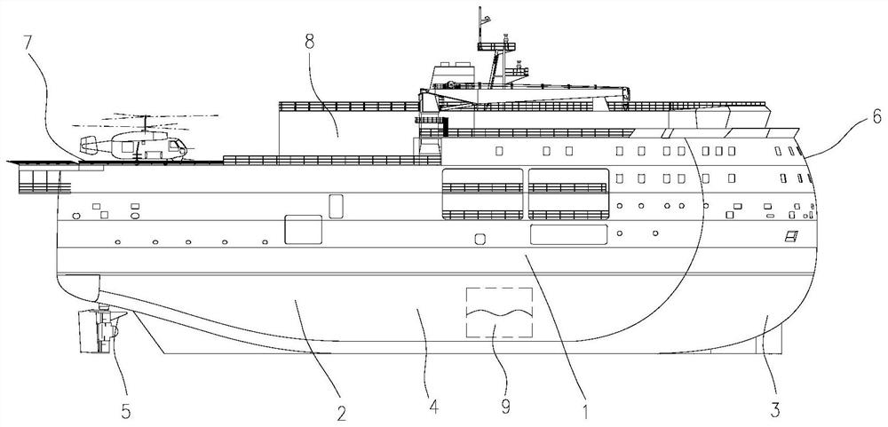 Drifting ship for polar scientific investigation