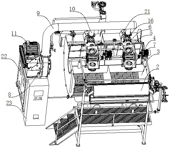 Built-in multifunctional dyeing device with gas-liquid spray dyeing system