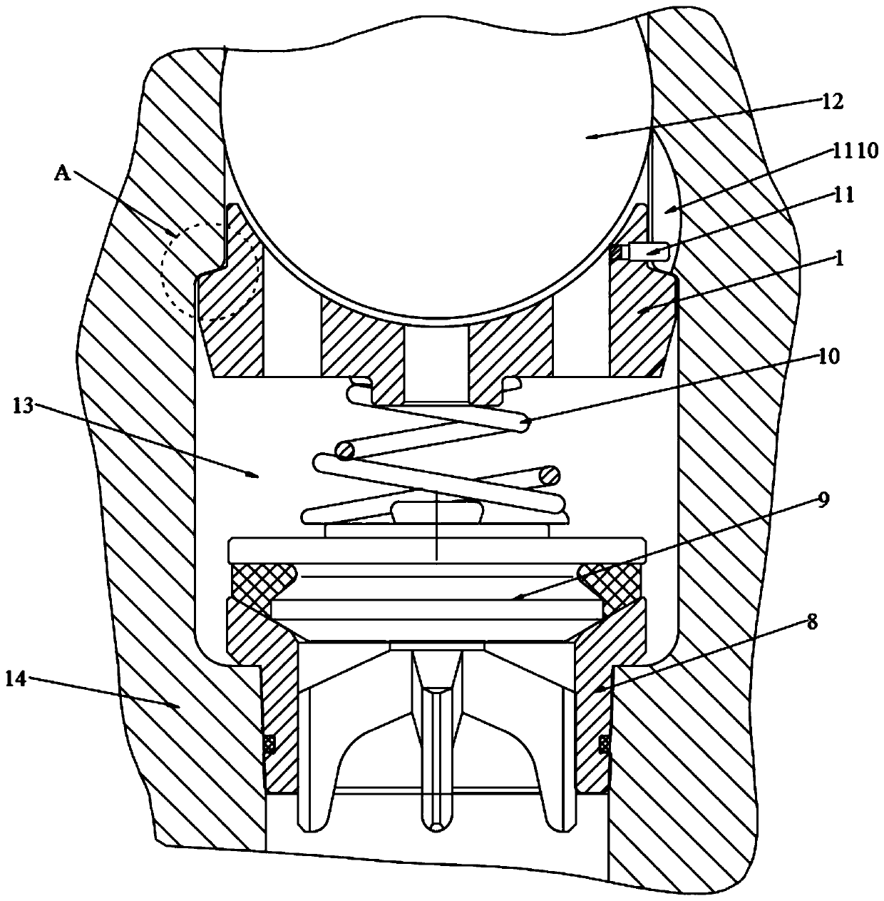 Y-shaped spring locator for hydraulic end of fracturing pump