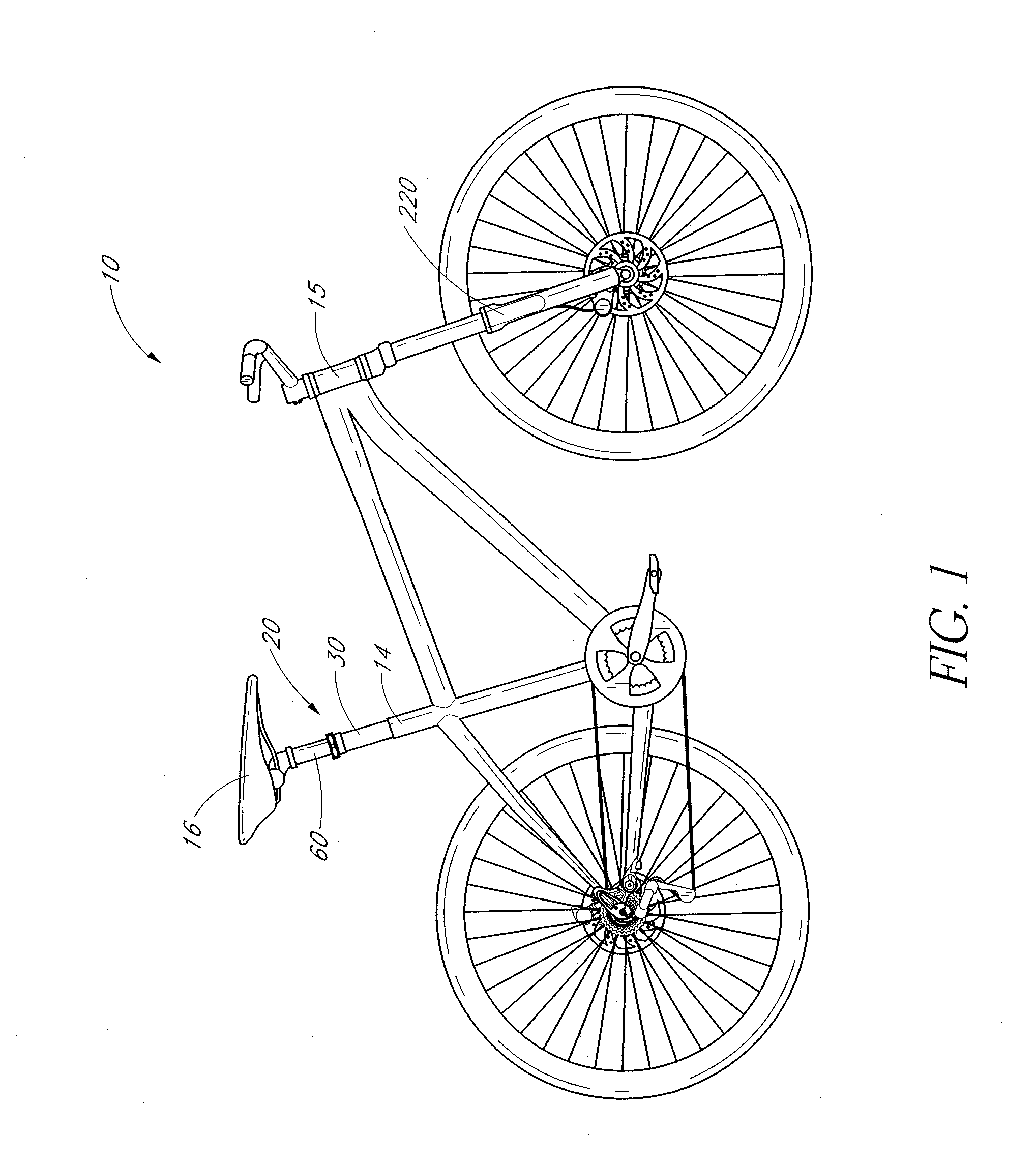 Adjustable assembly for a bicycle