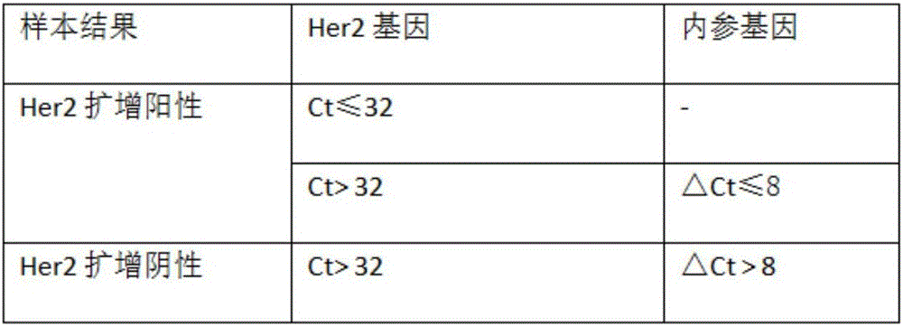 Kit for amplifying Her2 (Human epidermal growth factor receptor-2) gene in human peripheral blood circulating tumor DNA (Deoxyribonucleic Acid)