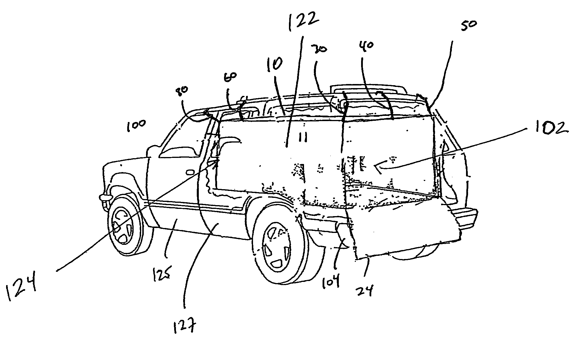 Protective device for the cargo area of a vehicle and corresponding methods