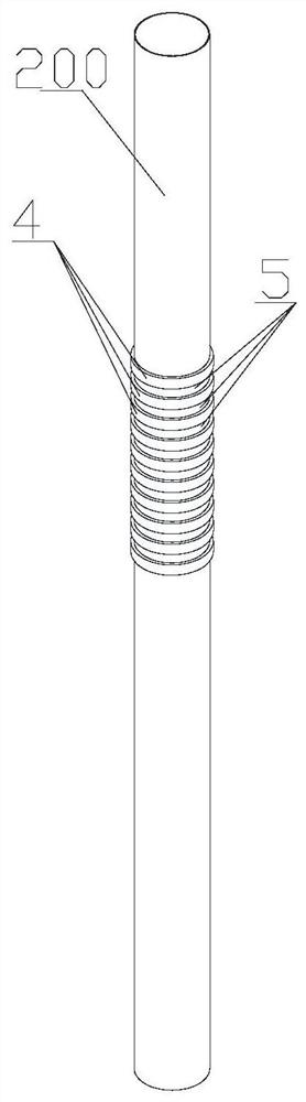 Locking device used between construction pile stabilizing platform and auxiliary piles