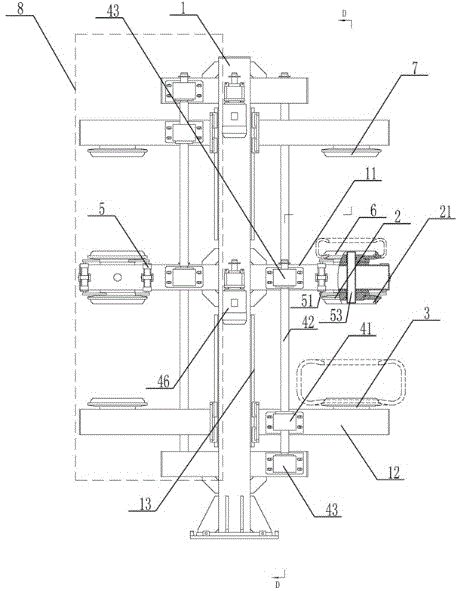 Tire post-inflation apparatus having novel transmission structure