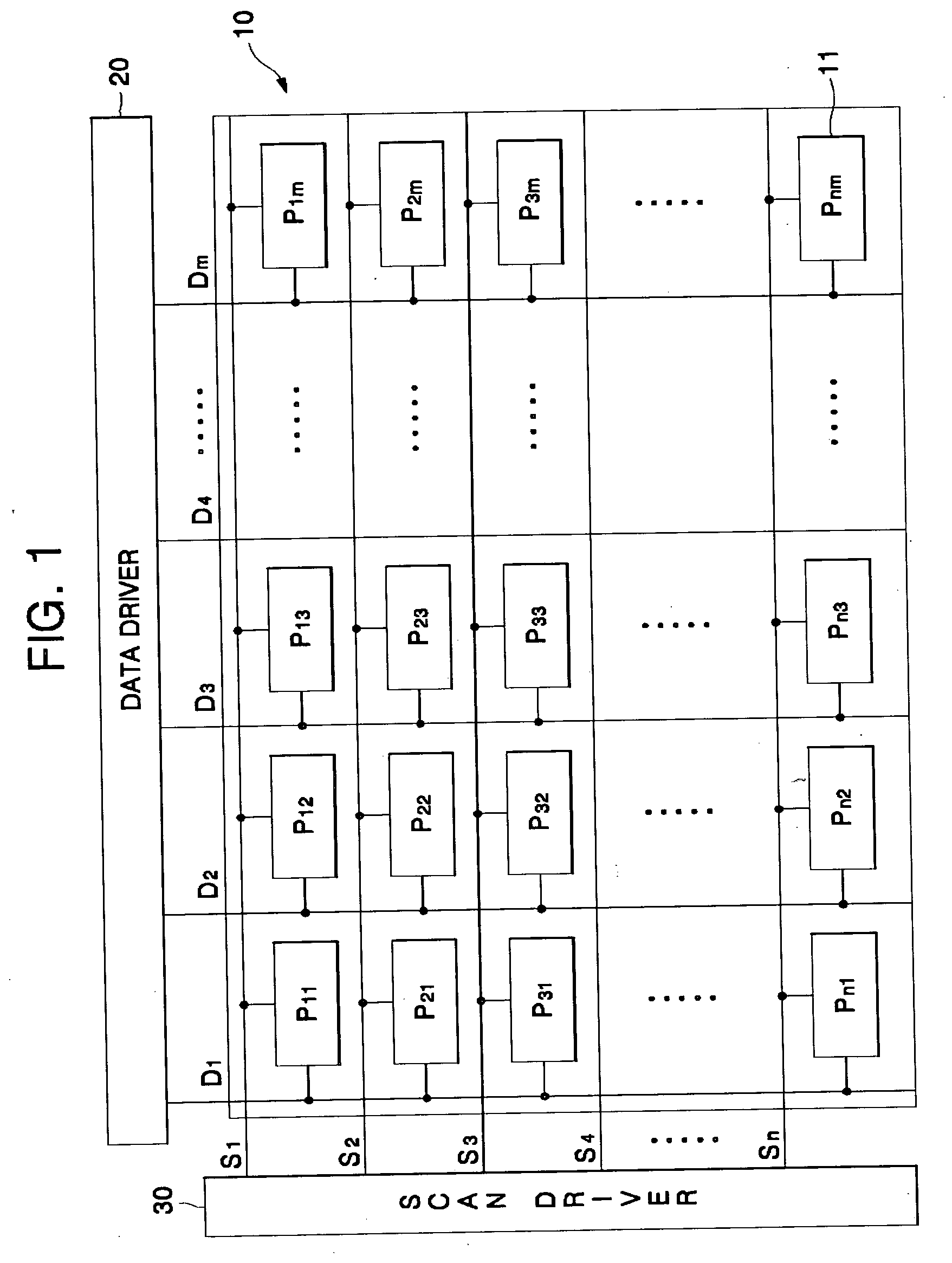 Organic electroluminescent display device having plurality of driving transistors and plurality of anodes or cathodes per pixel