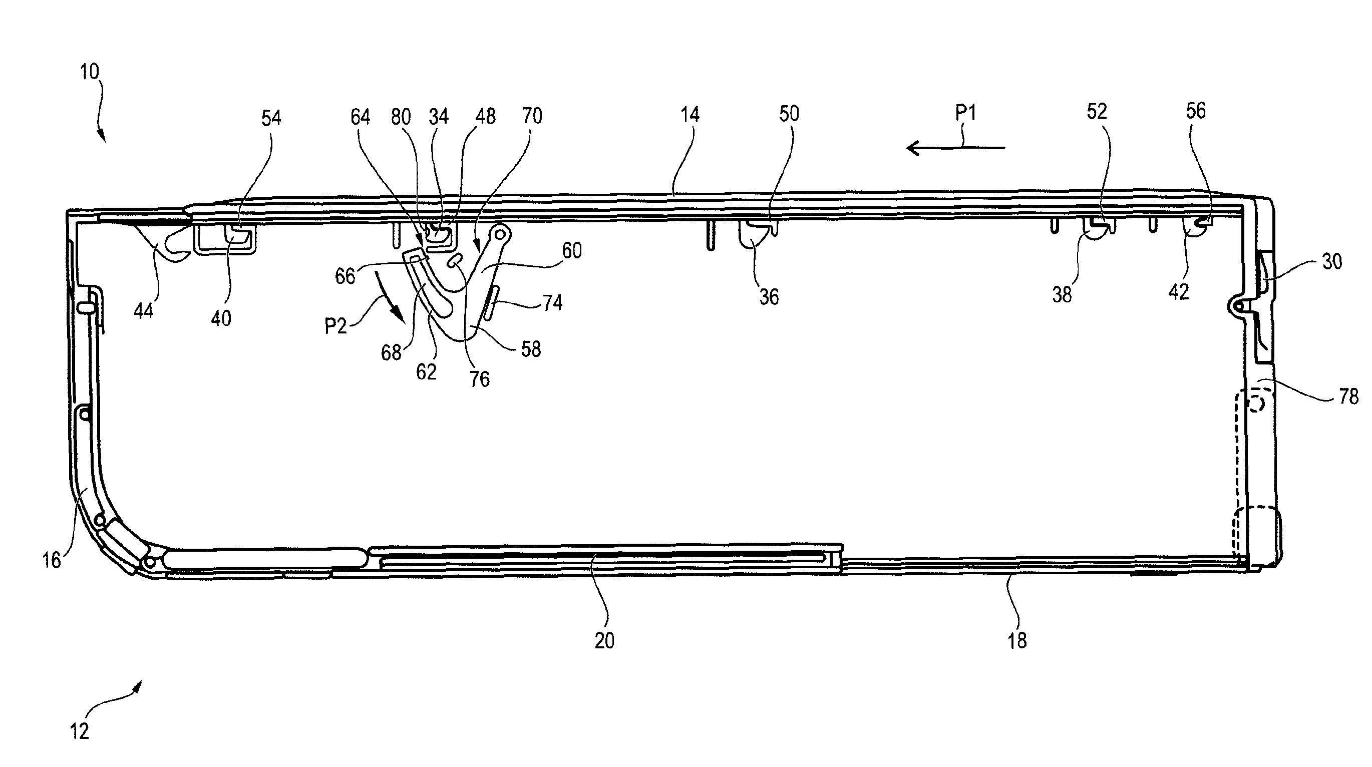 Container for receiving vouchers and method for closing container having a housing part and a cover for receiving vouchers