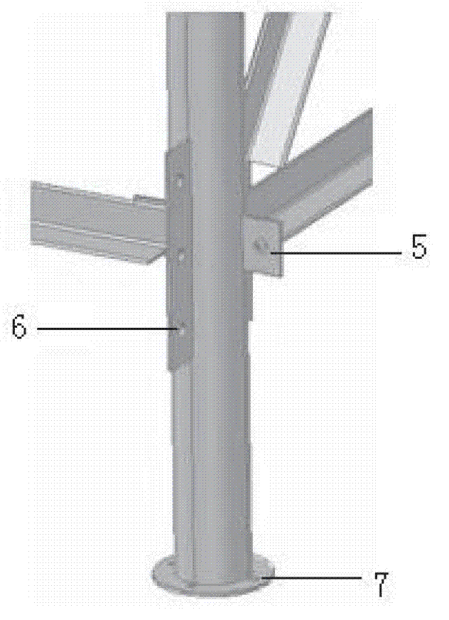 Heavy multifunctional combined supporting frame