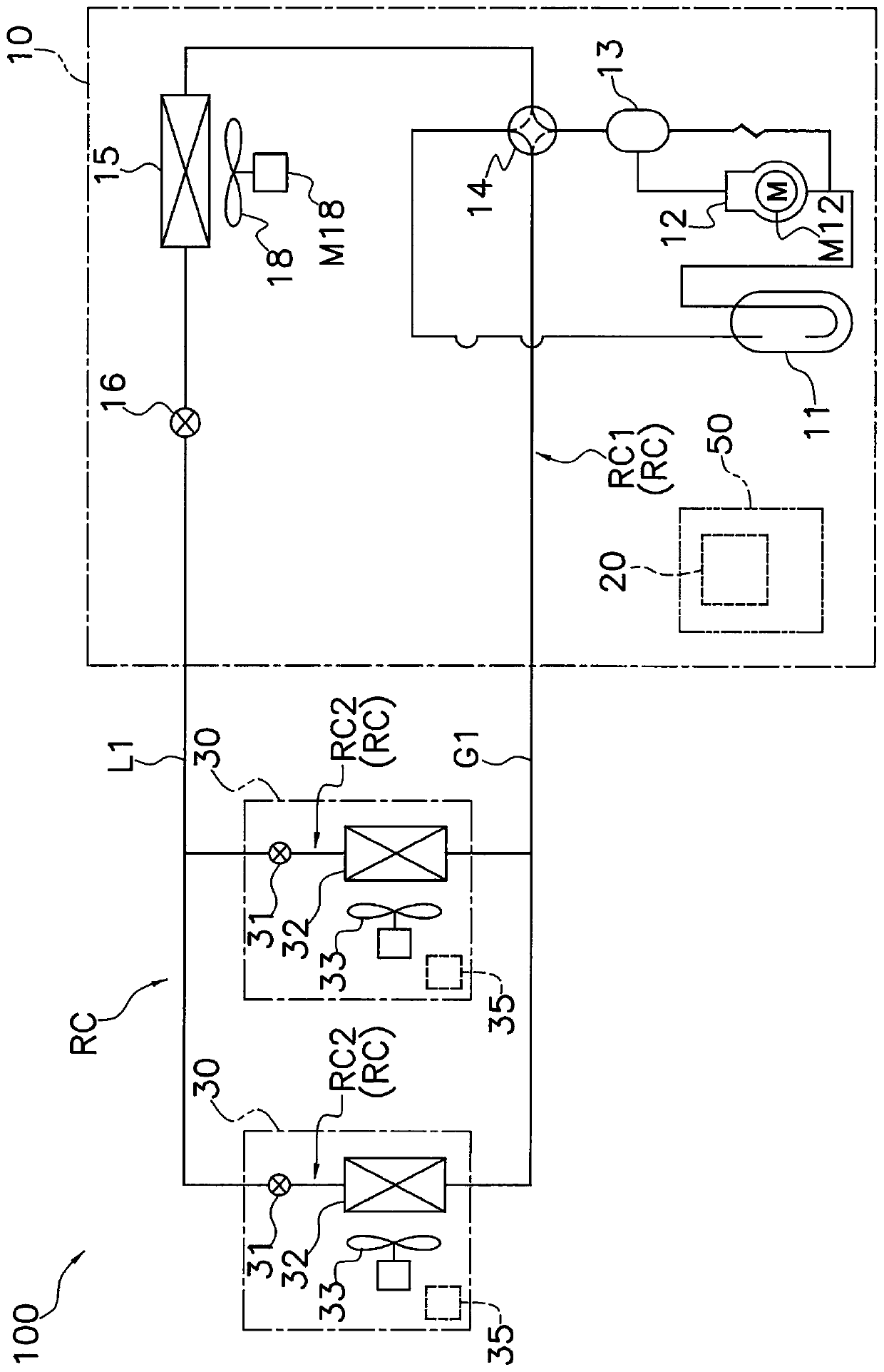 Outdoor unit for refrigeration device