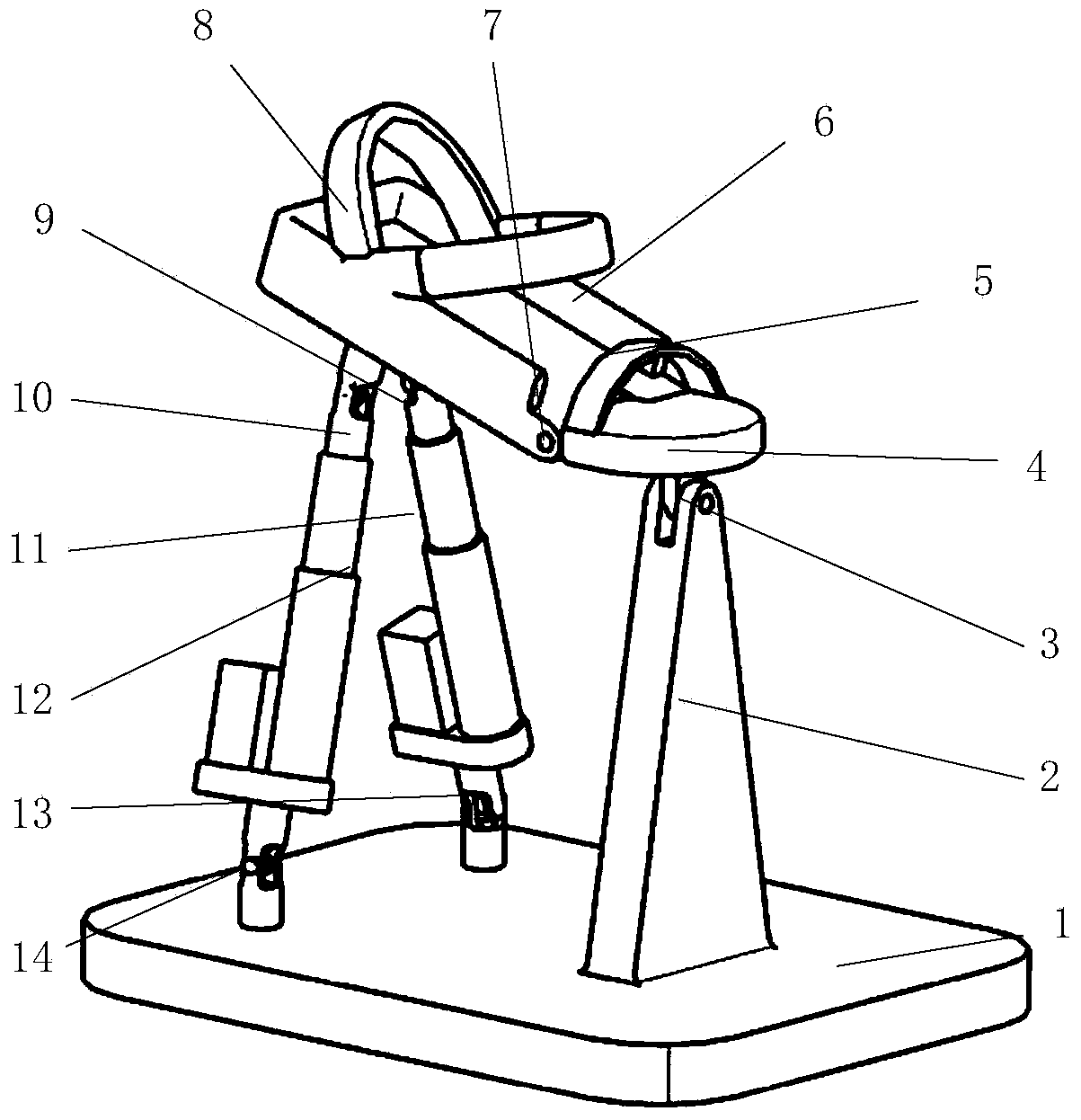 Ankle foot rehabilitation training device and balance training system