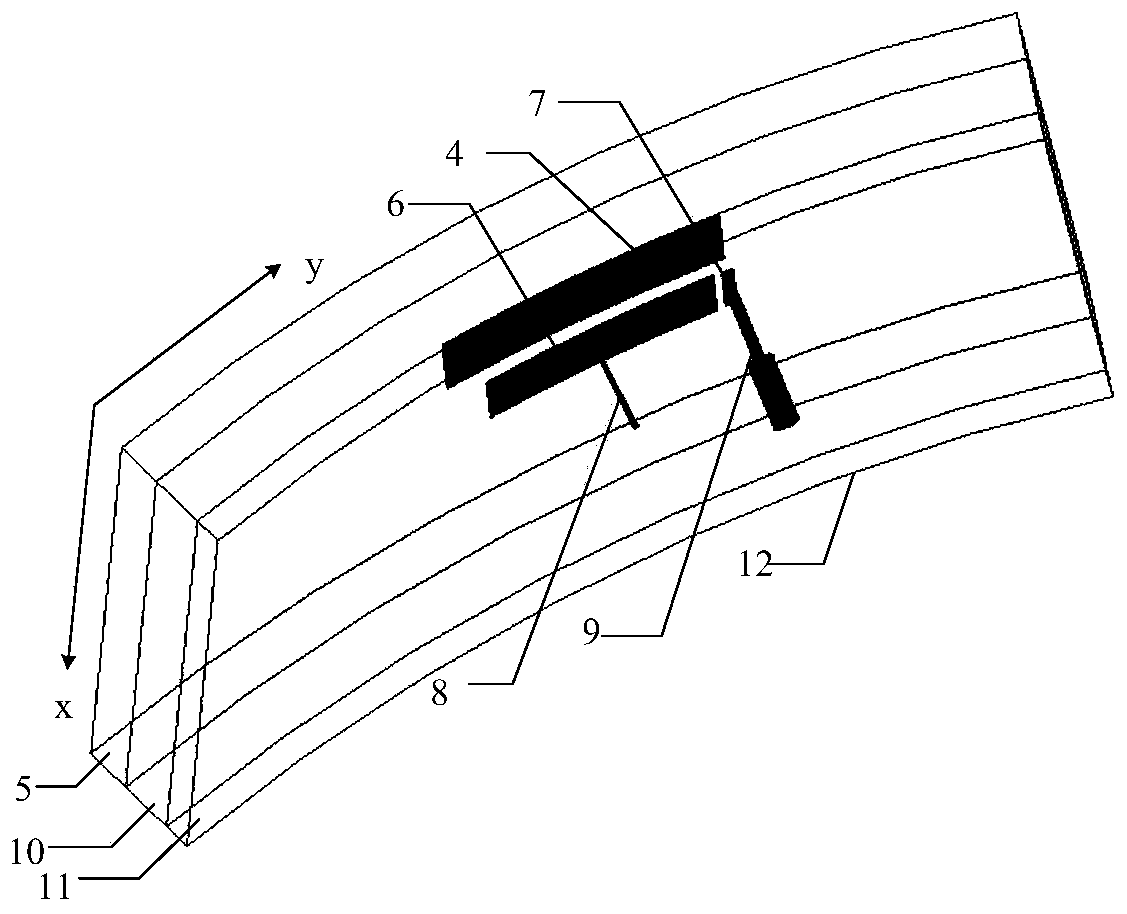 Conical conformal phased array antenna for X-band