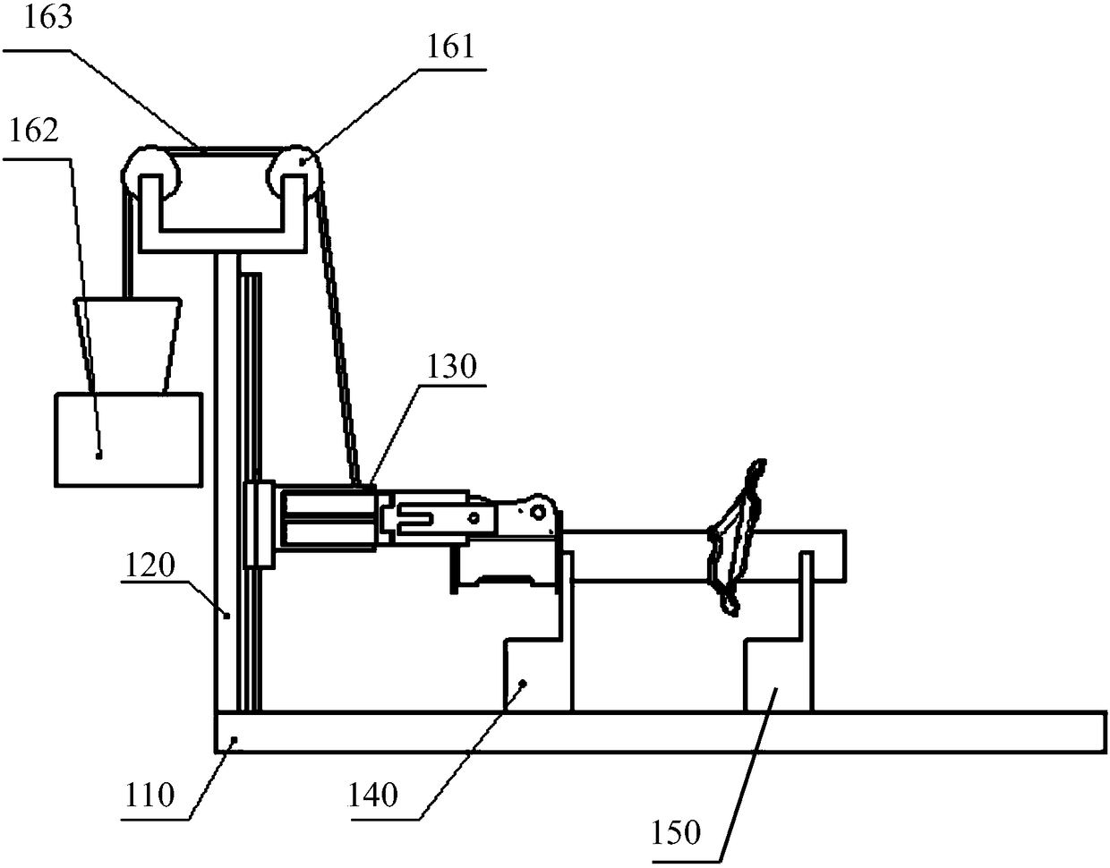 A shock absorber oil storage cylinder inspection tool and counterweight positioning method