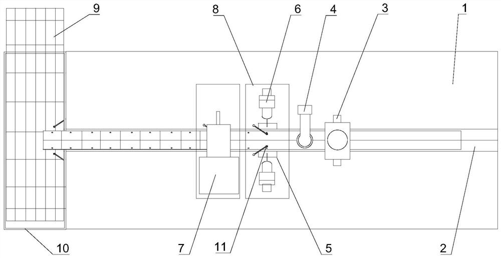 Punching, cutting and cleaning device for door frame aluminum profile