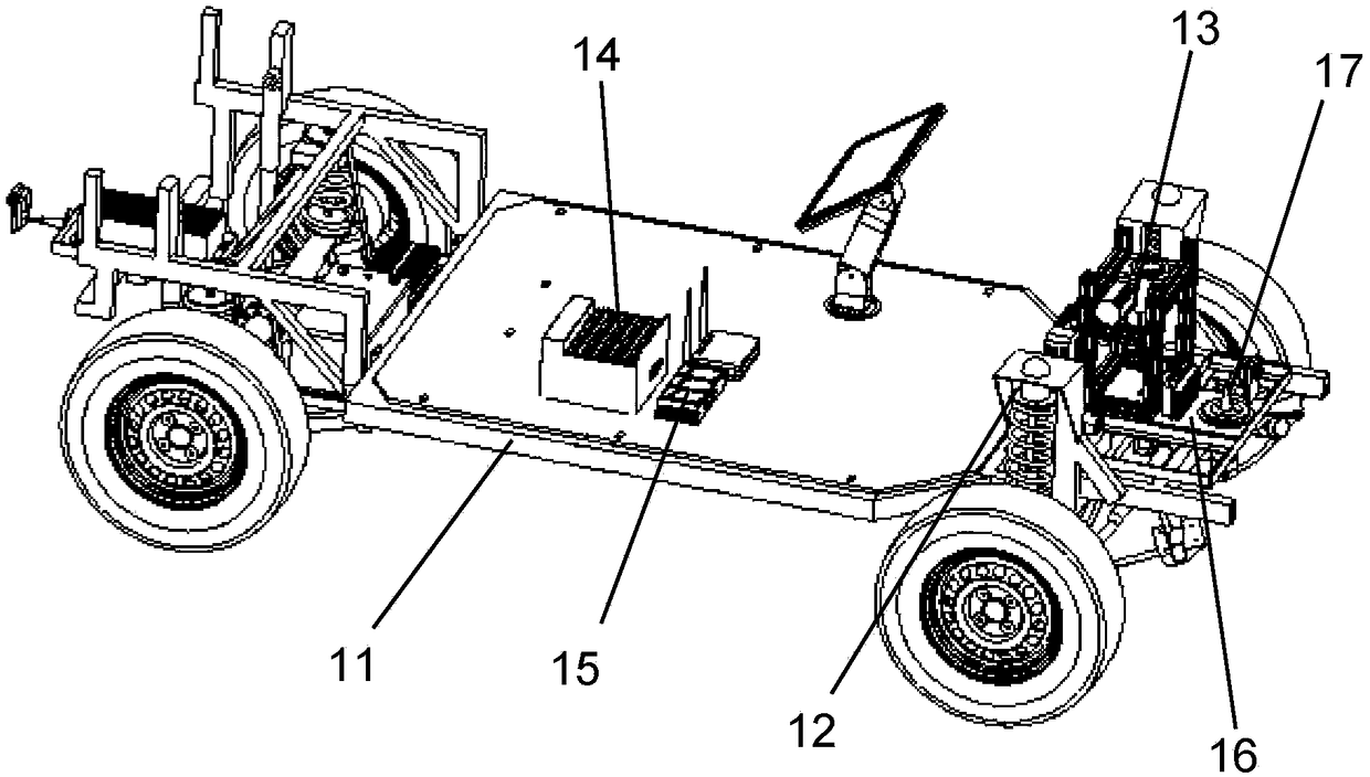 Vehicle front wheel and camera synchronous steering system