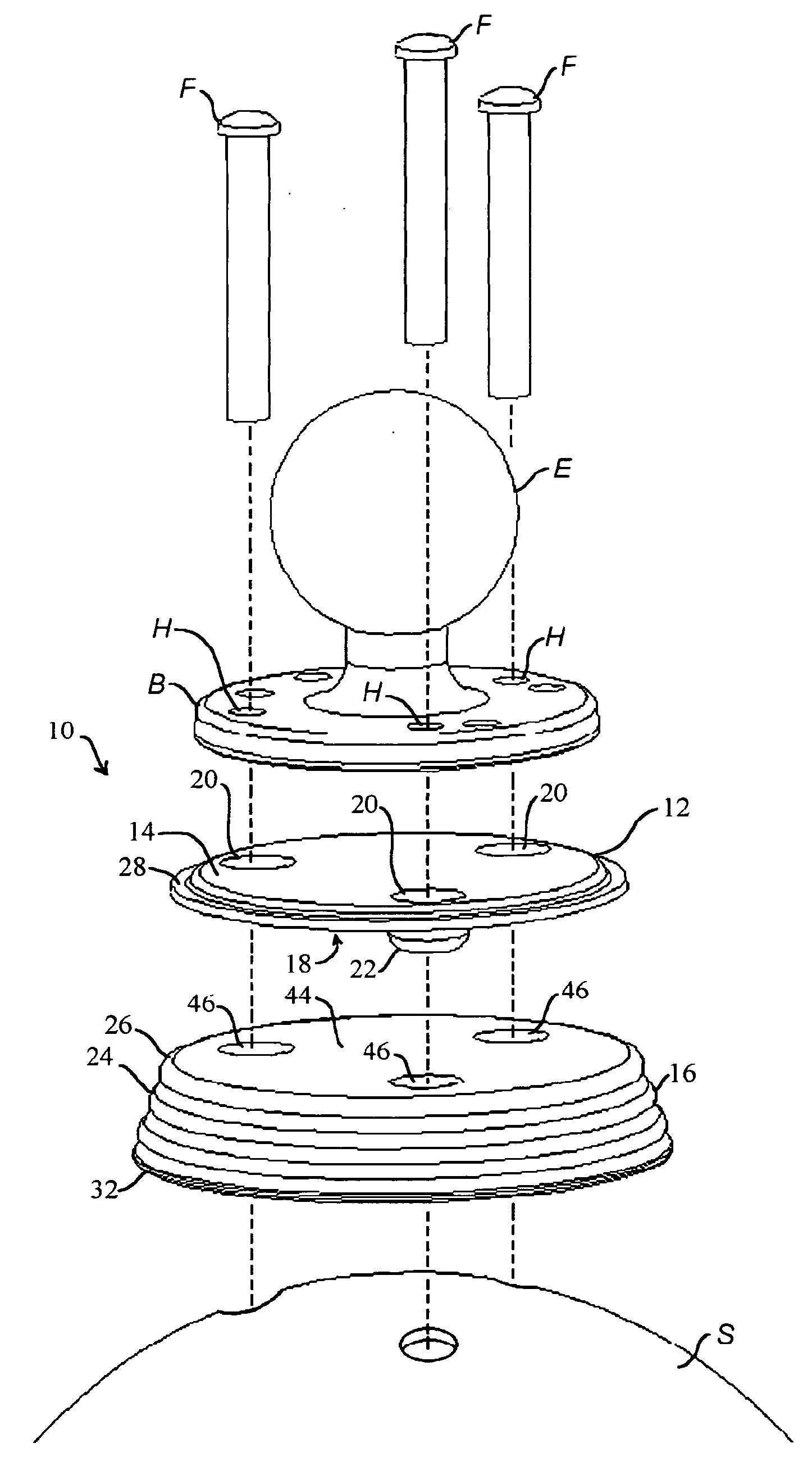 Self leveling adaptor