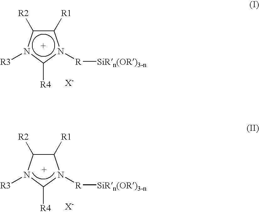 Imidazolium salts that can be immobilized