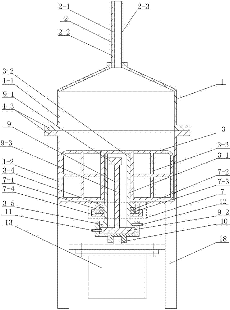 Fresh concrete gas content detection device under vibration condition