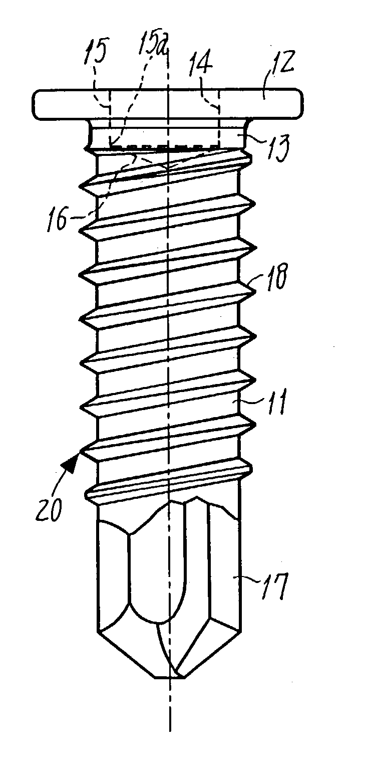 Self-drilling screw for use in steel houses