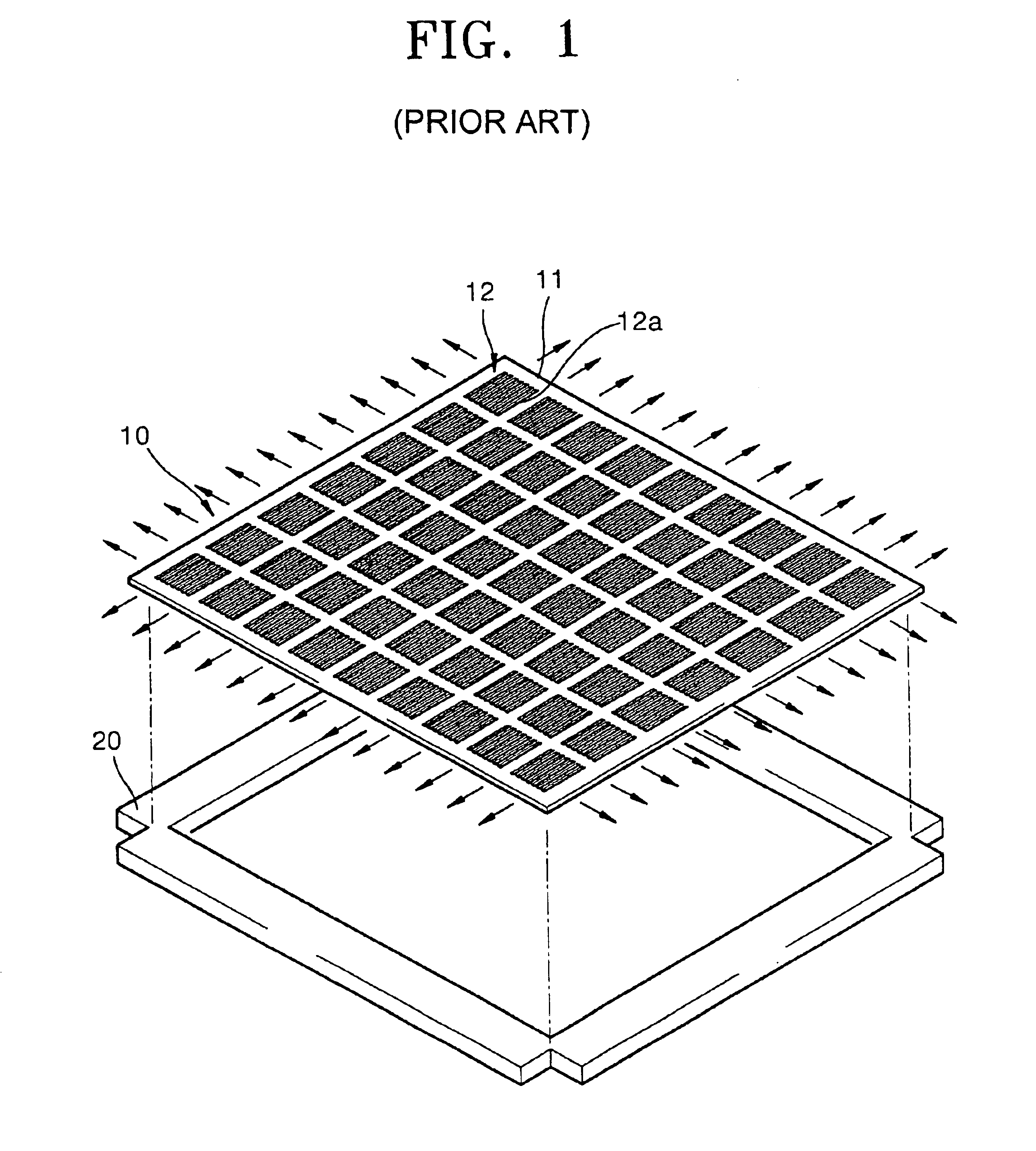 Tension mask assembly for use in vacuum deposition of thin film of organic electroluminescent device