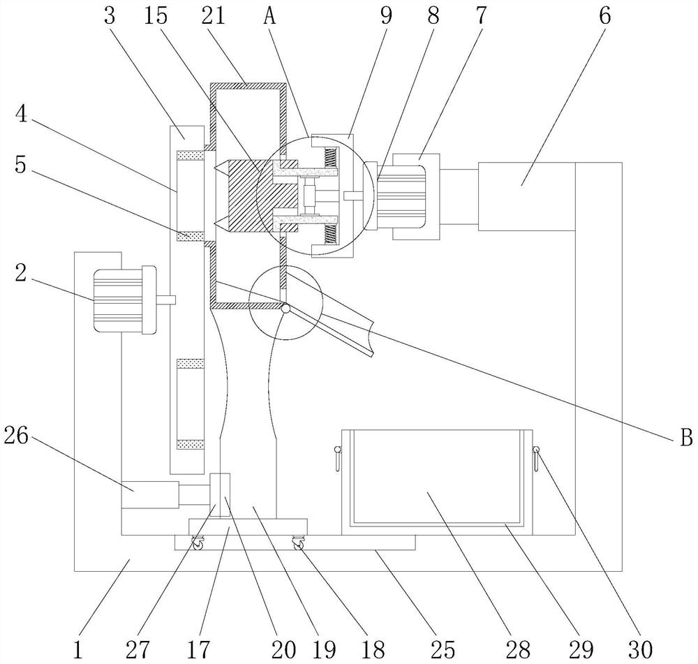 A Bearing Pad Cutting Device Facilitating Waste Collection