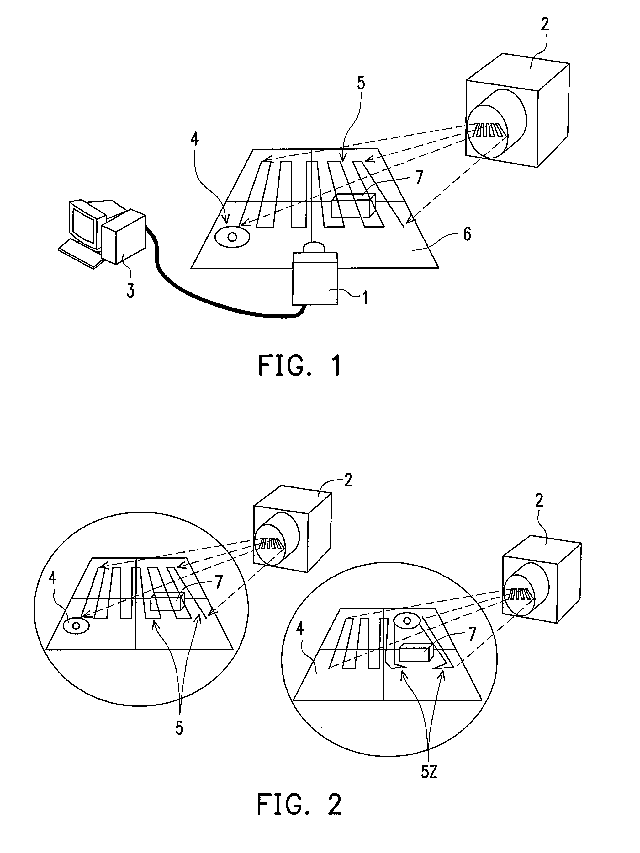 Visual navigation system and method based on structured light